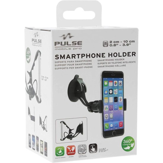 Βάση Κινητού SmartPhone Αυτοκινήτου Με Βεντούζα 2cm - 10cm Pulse