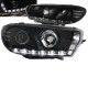 Μπροστινά Φανάρια Set Για Vw Scirocco 08-14 DRL ΜαύραH7/H1 Με Μοτέρ Sonar