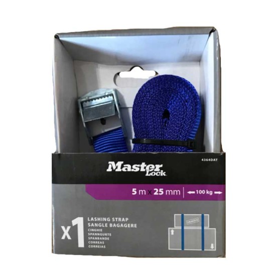 Ιμάντας Πρόσδεσης 2.5cm x 5 Μέτρα MasterLock 4364DAT 1 Τεμάχιο