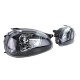 Μπροστινά Φανάρια Set Για Opel Corsa B 93-00 Clear Glass Μαύρα H4 Depo