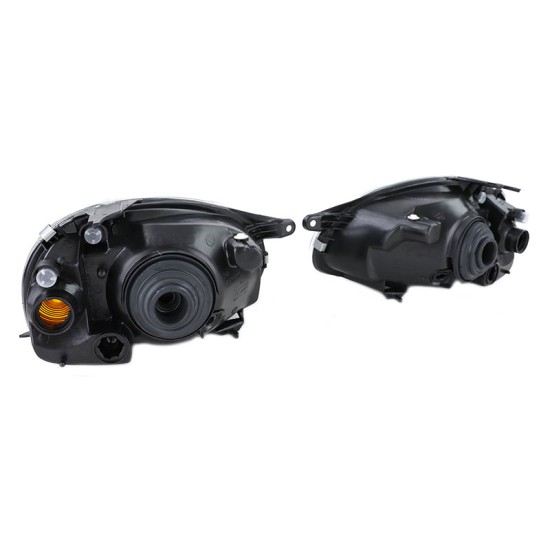Μπροστινά Φανάρια Set Για Opel Corsa B 93-00 Clear Glass Μαύρα H4 Depo