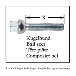 Μπουλόνια M12x1.5 45mm 10 Τεμάχια Μπουλόνια M12x1.5 45mm 10 Τεμάχια