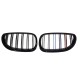 Καρδιές Μάσκας Για Bmw 5 E60 03-11 M4 Look Με Διπλή Γρίλια Tri-color / Μαύρο Γυαλιστερό 2 Τεμάχια