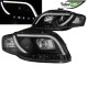 Μπροστινά Φανάρια Set Για Audi A4 B7 04-08 DRL Tube Lights Μαύρα H7/H1 Sonar