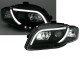 Μπροστινά Φανάρια Set Για Audi A4 B7 04-08 DRL Tube Lights Μαύρα H7/H1 Sonar