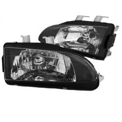 Μπροστινά Φανάρια Set Για Honda Civic 91-95 2D/3D Μαύρα Clear H4 Manual Depo Μπροστινά Φανάρια Set Για Honda Civic 91-95 2D/3D Μαύρα Clear H4 Manual Depo