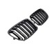 Καρδιές Μάσκας Για Bmw X1 E84 09-14 M4 Look Με Διπλή Γρίλια Μαύρο Γυαλιστερό 2 Τεμάχια