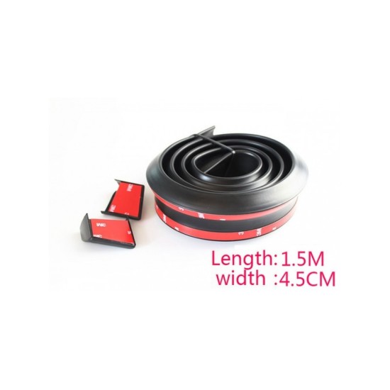 Αεροτομή Πορτ Παγκάζ Universal Lipspoiler Μαύρη 148x4cm Από Abs Πλαστικό (Soft)