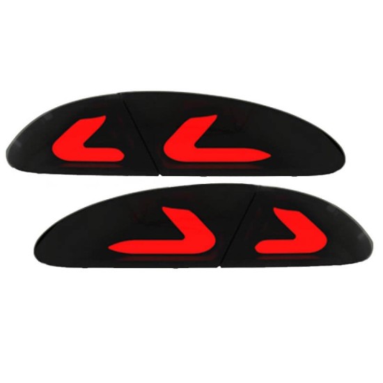 Πισινά Φανάρια Set Για Seat Leon 1P 05-09 Pre-Facelift Led Bar CarDNA Μάυρο/Φιμέ LH Group