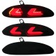 Πισινά Φανάρια Set Για Seat Leon 1P 05-09 Pre-Facelift Led Bar CarDNA Μάυρο/Φιμέ LH Group