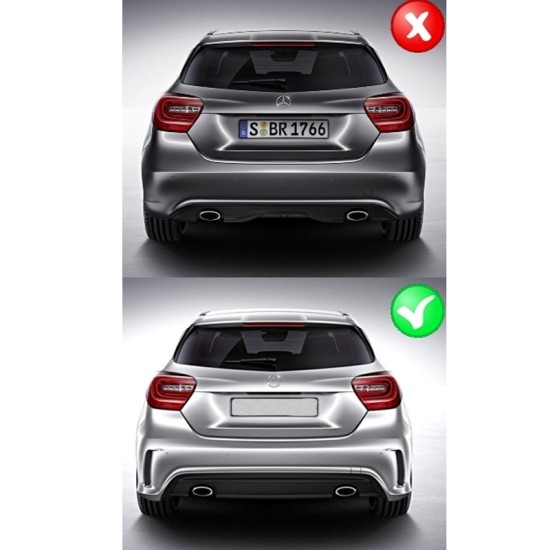 Diffuser Πίσω Προφυλακτήρα Για Mercedes-Benz A-Class W176 12-15 A45 Amg Look Από Abs Πλαστικό 1 Τεμάχιο