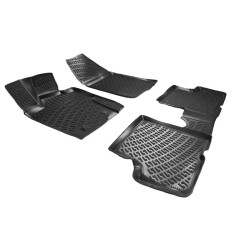 Πατάκια Σκαφάκια 3D Από Λάστιχο TPE Για Dacia Duster 4x2 2018- Rizline 4 Τεμάχια Μαύρα