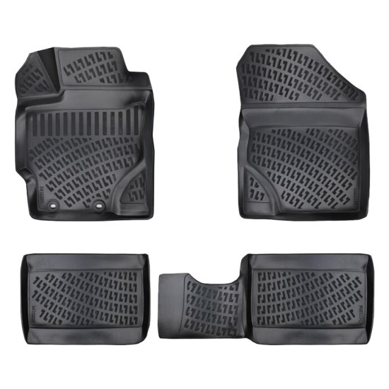 Πατάκια Σκαφάκια 3D Από Λάστιχο TPE Για Toyota Yaris 2013-2020 Rizline 4 Τεμάχια Μαύρα