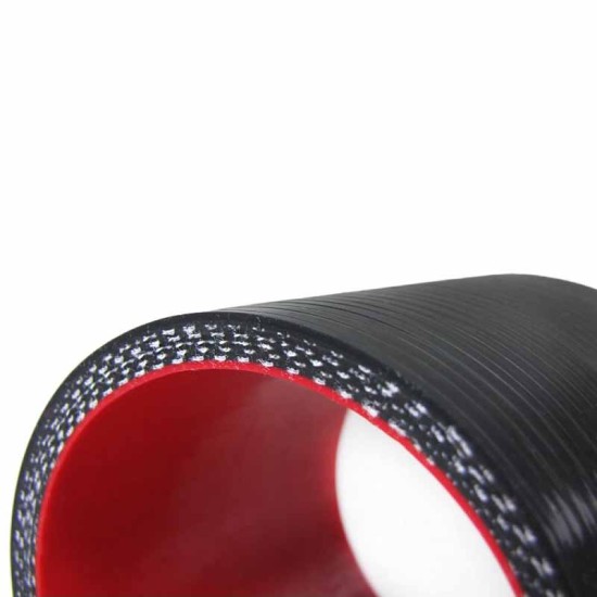 Κολάρο Σιλικόνης Tenzo-R Γωνία 90* Φ76mm  Μαύρο-Κόκκινο