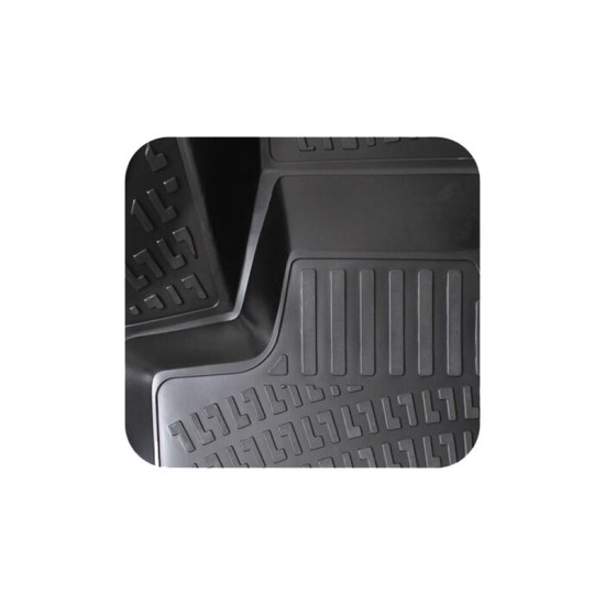 Πατάκια Σκαφάκια 3D Από Λάστιχο TPE Για Fiat 500Χ /Jeep Renegate 2014- Rizline 4 Τεμάχια Μαύρα