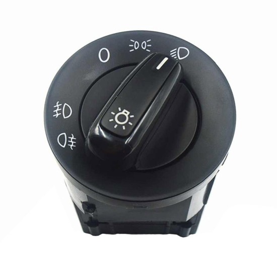 Διακόπτης Φώτων Για VW Golf IV / Up 12-16  / Polo 02-14 / Transporter 03-15 / Amarok 10-16 / Audi TT 98-06 Μαύρο Με Χρώμιο 17 Pin