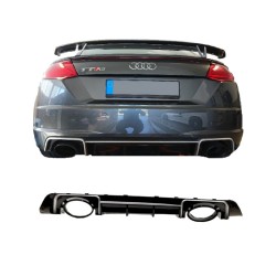 Diffuser Πίσω Προφυλακτήρα Για Audi TT 8S 14+ TTRS Look Με Μπούκες Από Abs Πλαστικό Diffuser Πίσω Προφυλακτήρα Για Audi TT 8S 14+ TTRS Look Με Μπούκες Από Abs Πλαστικό