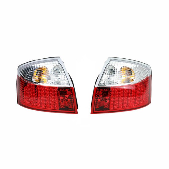 Πισινά Φανάρια Set Για Audi A4 B6 00-04 Led Κόκκινο/Crystal Depo
