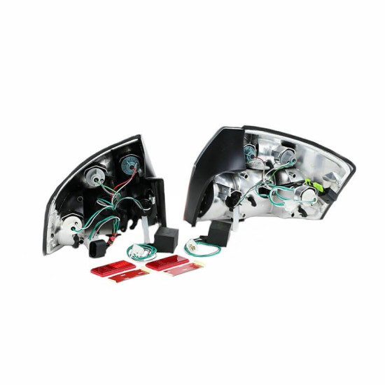 Πισινά Φανάρια Set Για Audi A4 B6 00-04 Led Κόκκινο/Crystal Depo