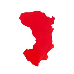 Αυτοκόλλητο Αυτοκινήτου "Χίος" 7.3cm x 4.2cm Κόκκινο 1 Τεμάχιο