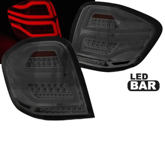 Πισινά Φανάρια Set Για Mercedes-Benz ML W164 05-08 Full Led Bar Φιμέ JunYan