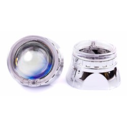 Καπάκια Για Προτζέκτορες 2.5" Mini AE Με Led Angel Eyes Χρώμιο Retrofitlab 2 Τεμάχια