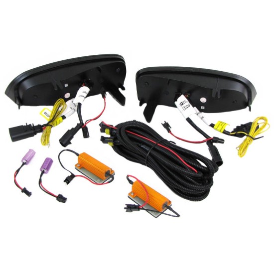 Μπροστινά Φλας Για Porsche Cayenne 06-10 Smoke Led Με DRL 2 Τεμάχια