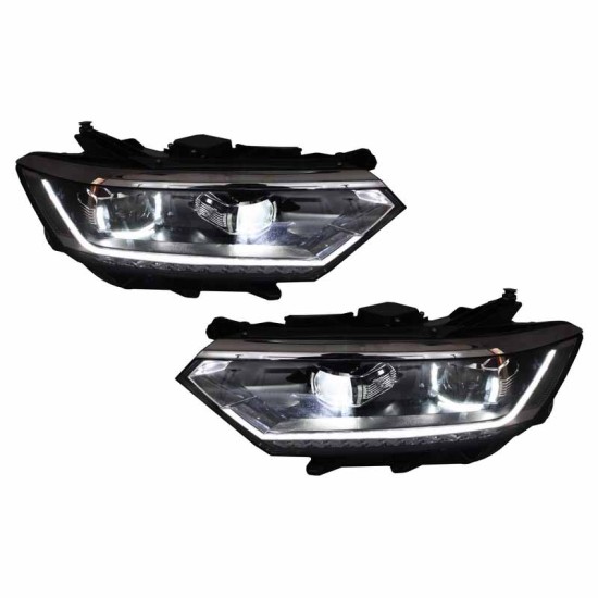 Μπροστινά Φανάρια Set Για Vw Passat B8 15+ DRL Led Matrix & Led Signal Dynamic R-Line Look Full Led Με Μοτέρ Carner