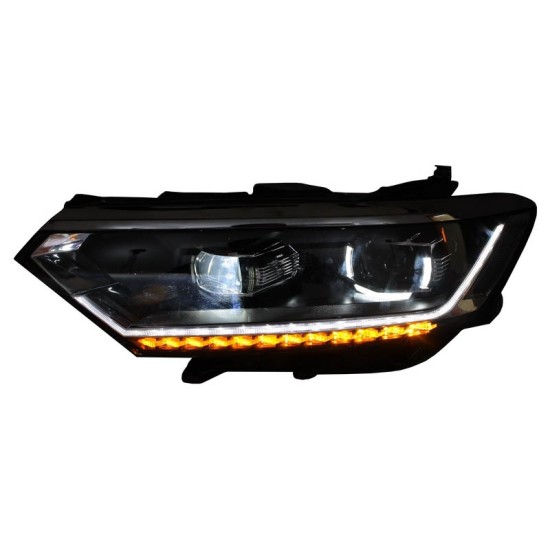 Μπροστινά Φανάρια Set Για Vw Passat B8 15+ DRL Led Matrix & Led Signal Dynamic R-Line Look Full Led Με Μοτέρ Carner