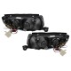 Μπροστινά Φανάρια Set Για Skoda Fabia 6Y 99-07 DRL Χρωμίου H1/H1 JunYan