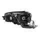 Μπροστινά Φανάρια Set Για Vw Golf VII (7) 12-17  Look 7.5 GTI Μαύρα/ Κόκκινη Γραμμή H7 Με Μοτέρ Carner
