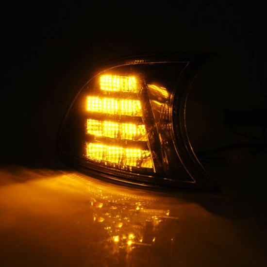 Μπροστινά Φλας Για Bmw 3 E46 Coupe/Cabrio 99-01 Κουμπωτά Led Μαύρα 2 Τεμάχια Eagle Eyes