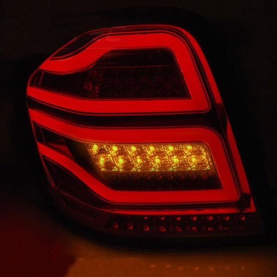Πισινά Φανάρια Set Για Mercedes-Benz ML W164 09-11 Full Led Bar Κόκκινο/Crystal JunYan