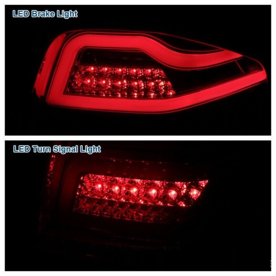 Πισινά Φανάρια Set Για Mercedes-Benz ML W164 09-11 Full Led Bar Κόκκινο/Crystal JunYan