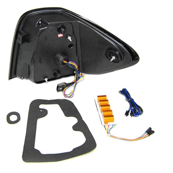 Πισινά Φανάρια Set Για Mercedes-Benz ML W164 09-11 Full Led Bar Κόκκινο/Crystal JunYan