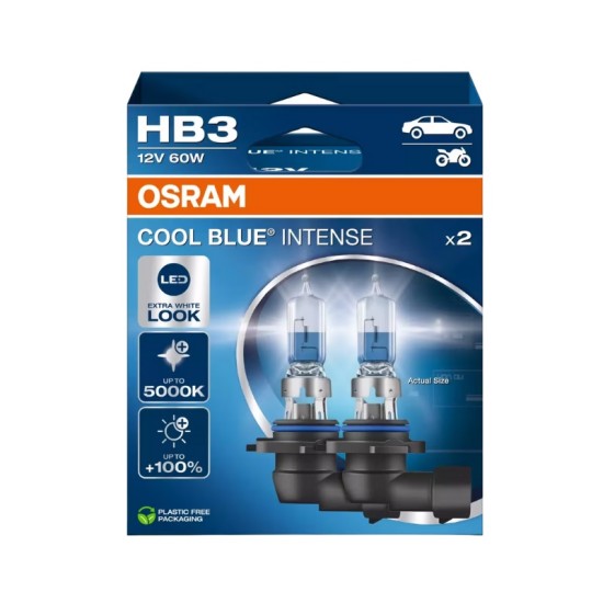 Λάμπες Αλογόνου HB3 9005 12V 60w Cool Blue Intense Osram 9005CBN-2HB 2 Τεμάχια Λάμπες Αλογόνου HB3 9005 12V 60w Cool Blue Intense Osram 9005CBN-2HB 2 Τεμάχια