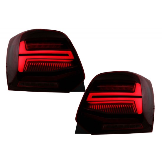 Πισινά Φανάρια Set Για Vw Polo 6R 09-14 Led Bar Dynamic Κόκκινο/Crystal VLand