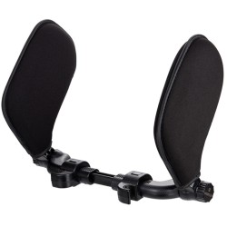 Πλαϊνά Μαξιλαράκια Προσκέφαλου / Υποστήριξης Λαιμού 37x28x14cm Μαύρα Ύφασμα 1 Τεμάχιο