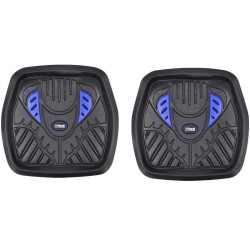 Πατάκια Αυτοκινήτου Universal Από Λάστιχο Σκαφάκια Πισινά Μαύρο/Μπλε Yark 2 Τεμάχια