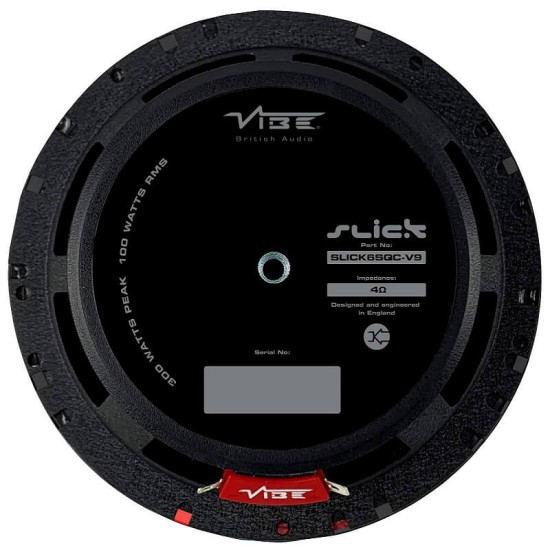 Ηχεία Αυτοκινήτου Vibe Slick 6SQC-V9 Διαιρούμενα 6.5''/16.5cm 300w Peak 100w RMS 2 Δρόμων Set 6 Τεμάχια