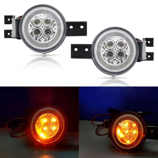 Μπροστινά Φλας Για Mini Cooper R50 / R53 / R52 01-06 Με Φώτα Θέσης Led White 2 Τεμάχια