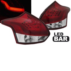 Πισινά Φανάρια Set Για Ford Focus 11-14 Hatchback Led Bar  Κόκκινο/Crystal JunYan Πισινά Φανάρια Set Για Ford Focus 11-14 Hatchback Led Bar  Κόκκινο/Crystal JunYan