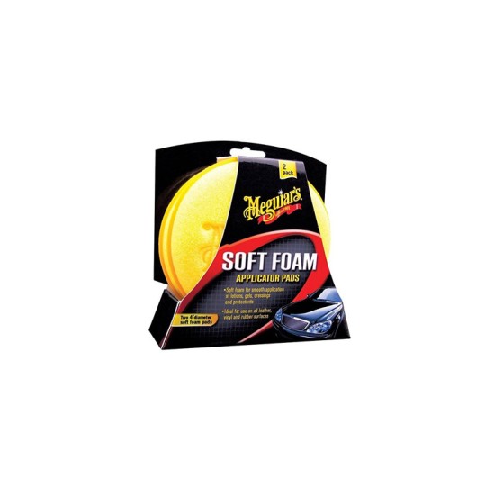 Σφουγγάρια Γυαλίσματος Meguiar's Soft Top Applicator Pad Κίτρινο 10cm MG03070 2 Τεμάχια