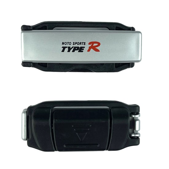 Στοπ Ζώνης Ασφαλείας Ασημί Type-R TR-2538 Ζευγάρι 2 Τεμάχια