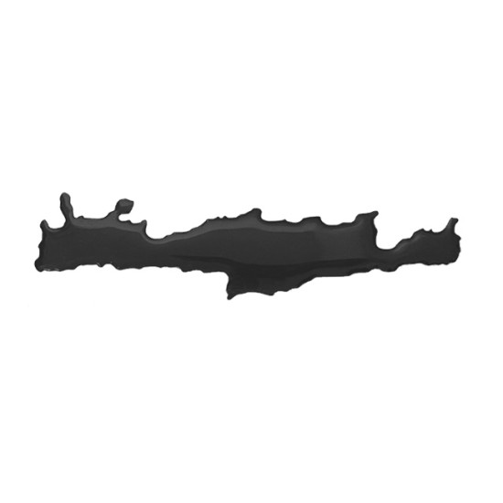 Αυτοκόλλητο Αυτοκινήτου ''Κρήτη΄΄ 15cm x 3cm Μαύρο Με Επικάλυψη Σμάλτου 1 Τεμάχιο