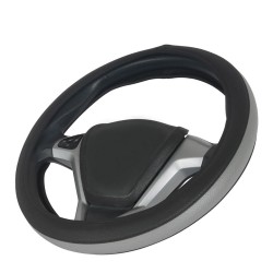 Κάλυμμα Τιμονιού Αυτοκινήτου Otom Easy-Fit Δερματίνη Μαύρο - Γκρι Medium 37-39cm F-61 Κάλυμμα Τιμονιού Αυτοκινήτου Otom Easy-Fit Δερματίνη Μαύρο - Γκρι Medium 37-39cm F-61