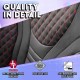 Καλύμματα Αυτοκινήτου Otom Infinity Design Universal Sued / Δερματίνη Καπιτονέ / Rachel Σετ Εμπρός / Πίσω 11 Τεμαχίων Μαύρο Με Κόκκινη Ραφή INF-2002