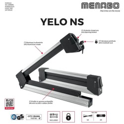 Μπάρες Βάσεις Σκι / Snowboard Αλουμινίου Menabo Yelo 4 (4 Ζεύγη Σκι ή 2 Snowboards) 2 Τεμάχια Μπάρες Βάσεις Σκι / Snowboard Αλουμινίου Menabo Yelo 4 (4 Ζεύγη Σκι ή 2 Snowboards) 2 Τεμάχια