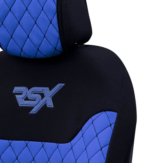 Ημικαλύμματα Μπροστινών Καθισμάτων Otom RSX Sport  Ύφασμα Κεντητό Καπιτονέ Μπλε / Μαύρο RSXL-105 2 Τεμάχια