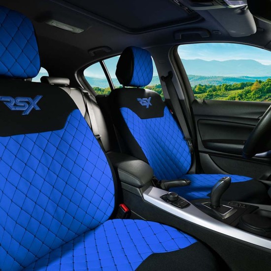 Ημικαλύμματα Μπροστινών Καθισμάτων Otom RSX Sport  Ύφασμα Κεντητό Καπιτονέ Μπλε / Μαύρο RSXL-105 2 Τεμάχια